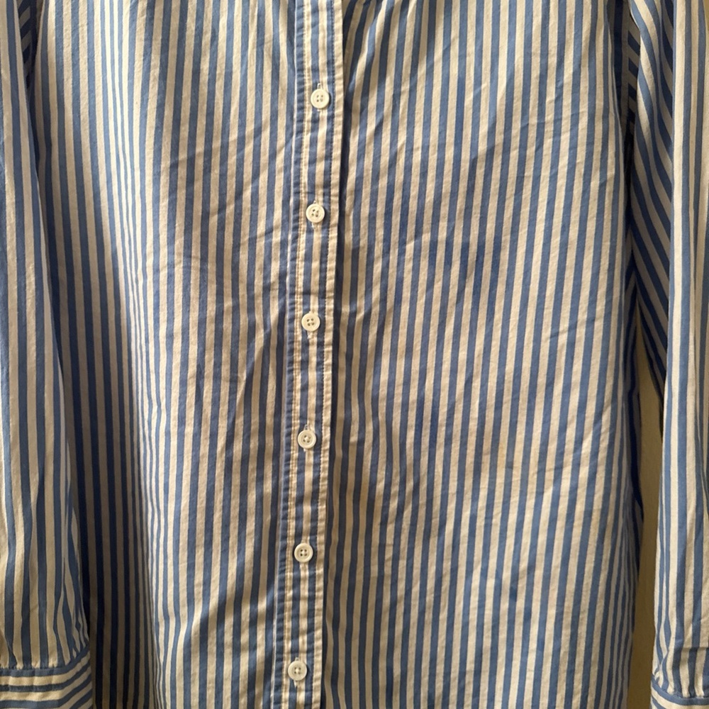 Reformation Blue Striped Button Down Shirt - Picture 5 of 12